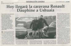 Nota en diario de Rio Gallegos